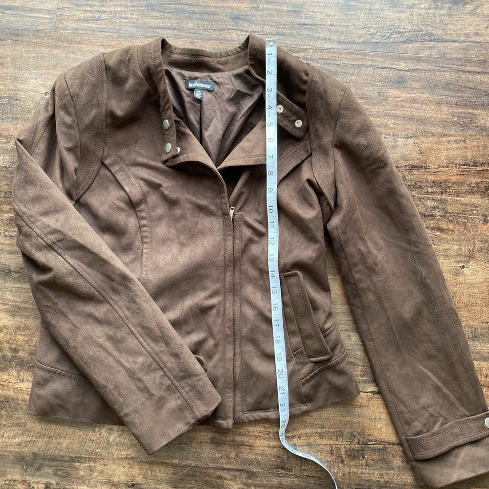 Le Chateau cropped suede jacket